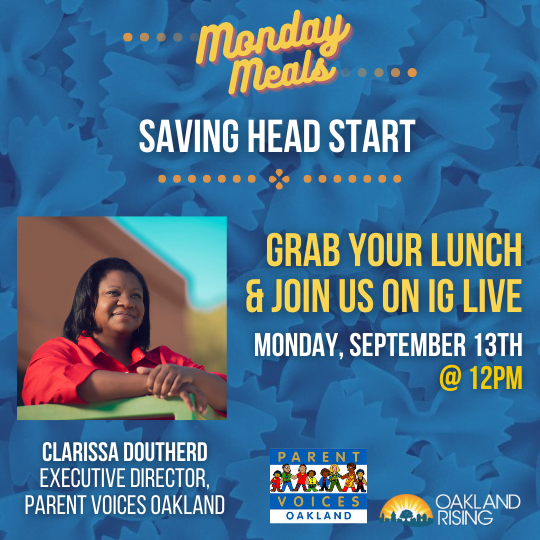 9/13/21 Monday Meals: Save Head Start