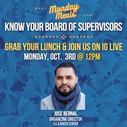 10.03.22 Monday Meals: Know Your Board of Supervisors