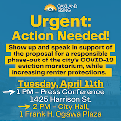 Urgent Action Needed: Support Oakland Renters and Prevent a Mass Eviction Cliff